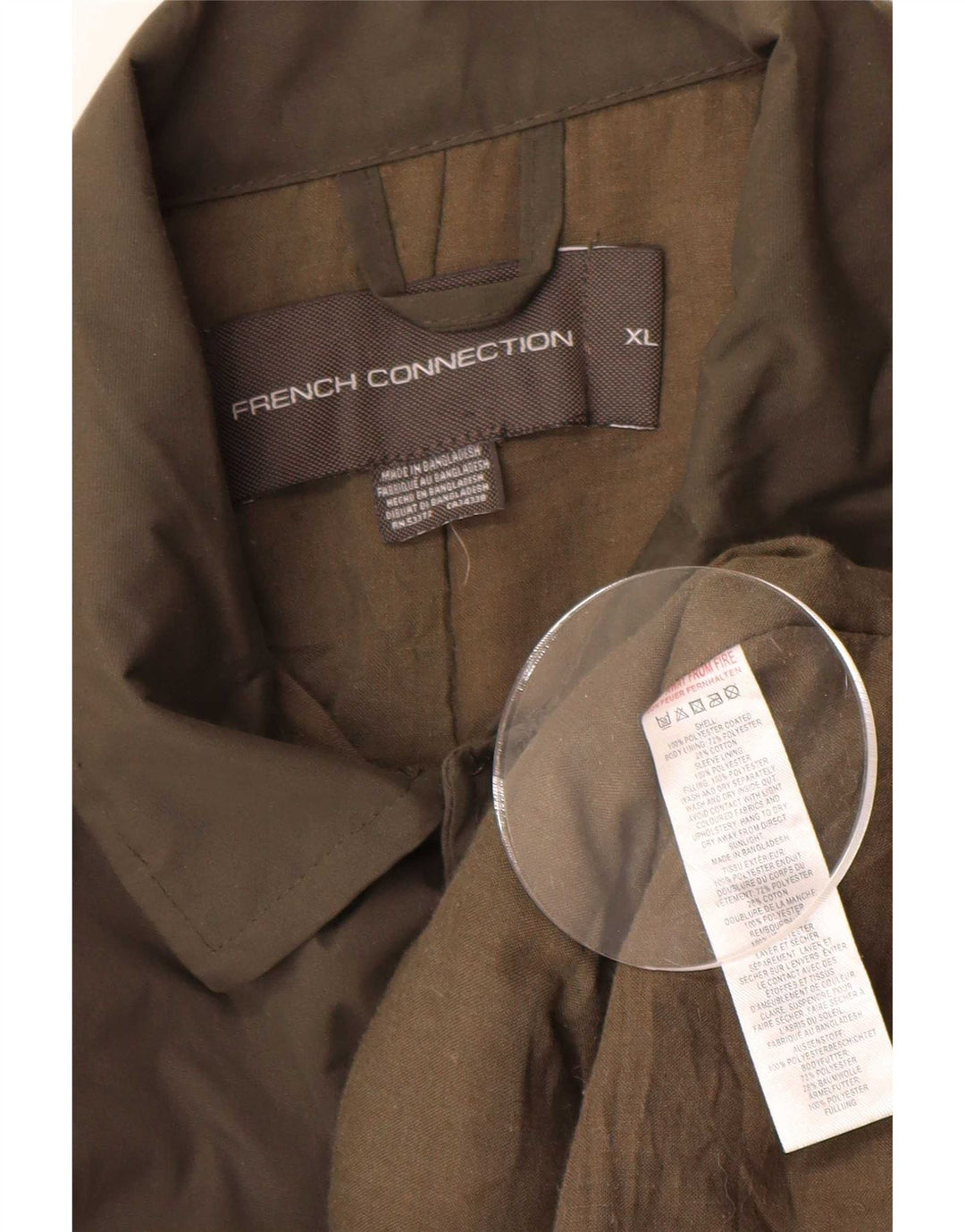 French Connection Ανδρικό Πανωφόρι UK 42 XL Khaki Polyester