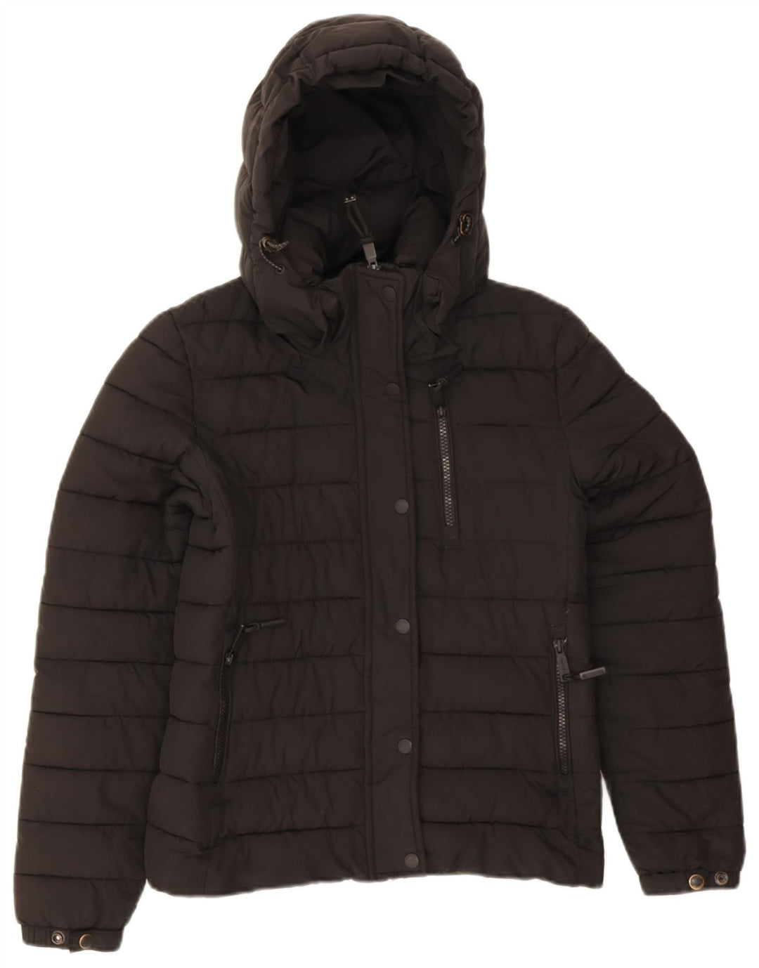 Superdry γυναικείο μπουφάν με κουκούλα UK 8 Samll Μαύρο