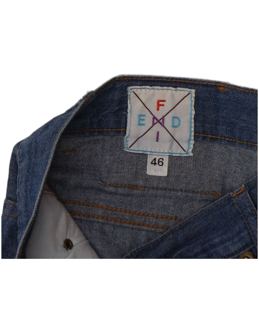 FENDI Γυναικείο ψηλόμεσο τζιν IT 46 Large W30 L29 Blue Classic