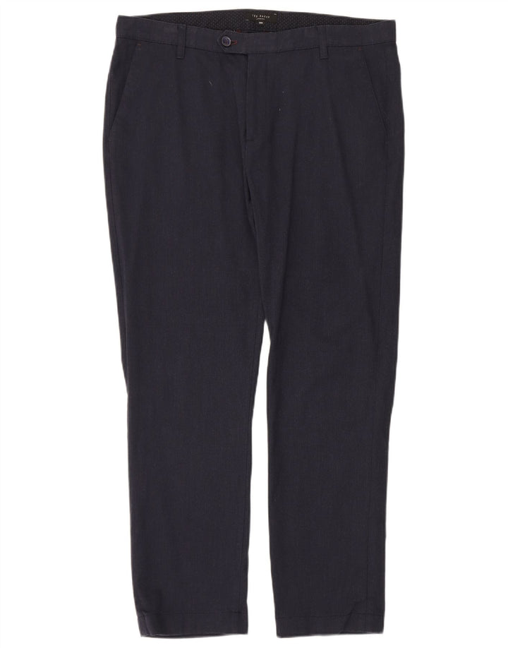 Ted Baker Ανδρικό Slim Suit Παντελόνι W36 L30 Navy Blue Cotton