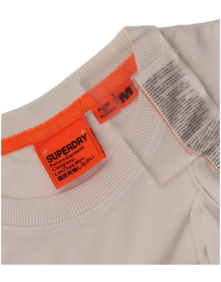 Ανδρικό γραφικό μπλουζάκι SUPERDRY Τοπ μεσαίο λευκό βαμβακερό