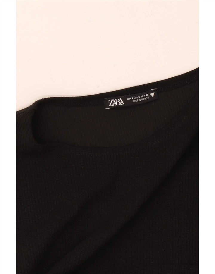 Zara Γυναικείο Γιλέκο Crop UK 8 Small Black