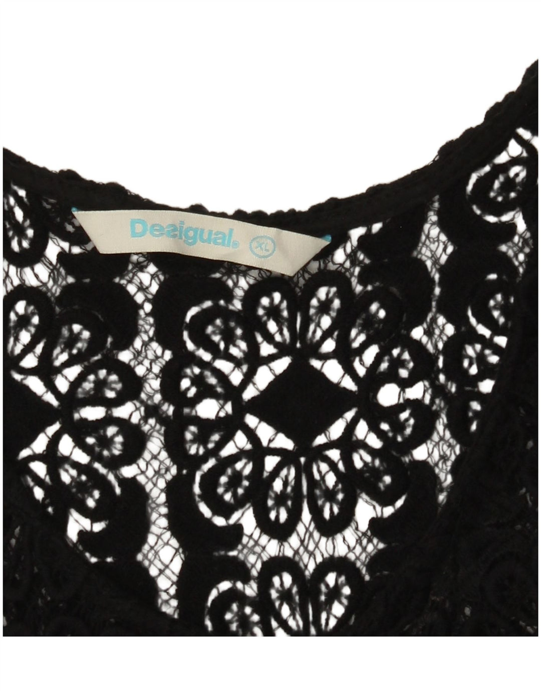 DESIGUAL Γυναικεία αμάνικη γραφική μπλούζα τοπ UK 18 XL Grey Paisley