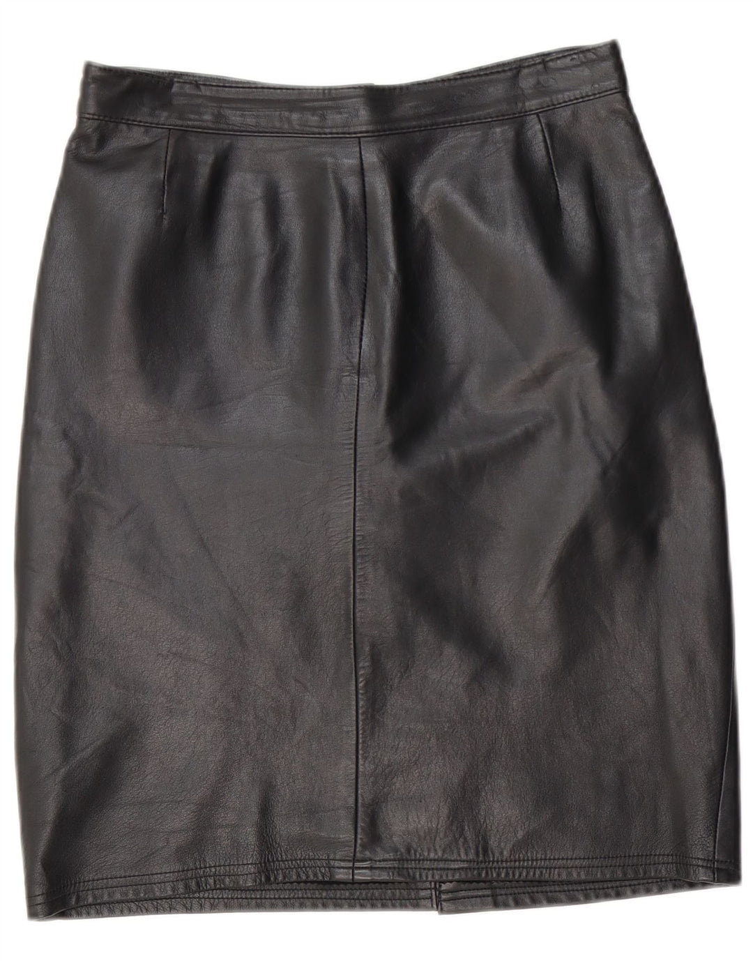 Γυναικεία Δερμάτινη Φούστα VINTAGE IT 44 Medium W28 Μαύρη Δερμάτινη