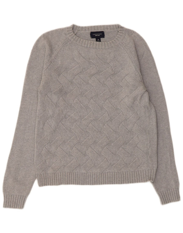Lands End Womens Drifter Boat Neck Jumper πουλόβερ UK 10/12 Medium Grey