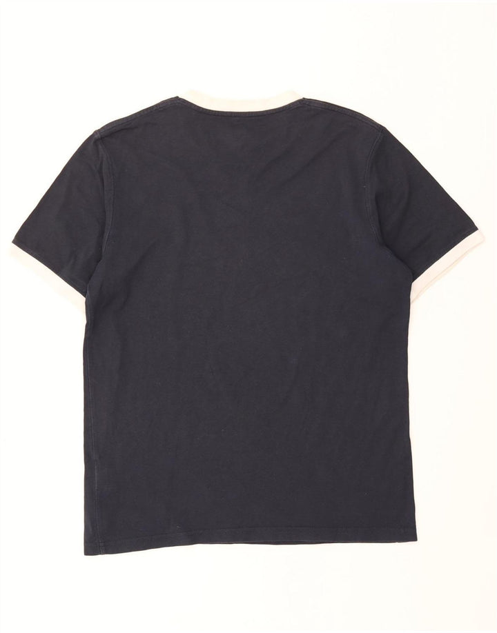 NIKE Mens T-Shirt Top UK 39/41 Medium Navy Blue Cotton