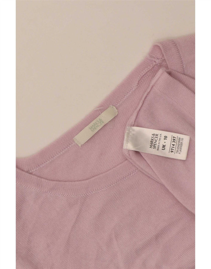 Marks & Spencer Γυναικείο τοπ 3/4 μανίκια UK 10 Small Purple Acrylic