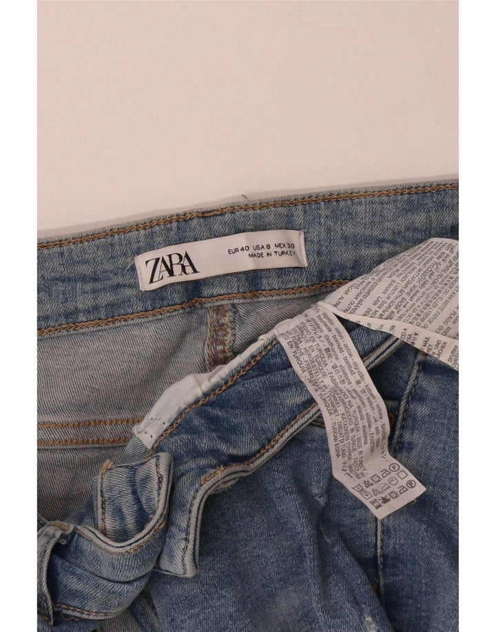 Zara Γυναικείο τζιν κουρεμένο τζιν EU 40 Medium W30 L25 Μπλε βαμβακερό
