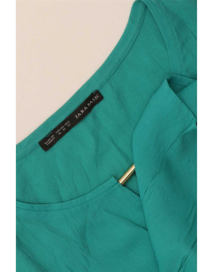 Zara Γυναικεία Μπλούζα Τοπ UK 18 XL Τυρκουάζ