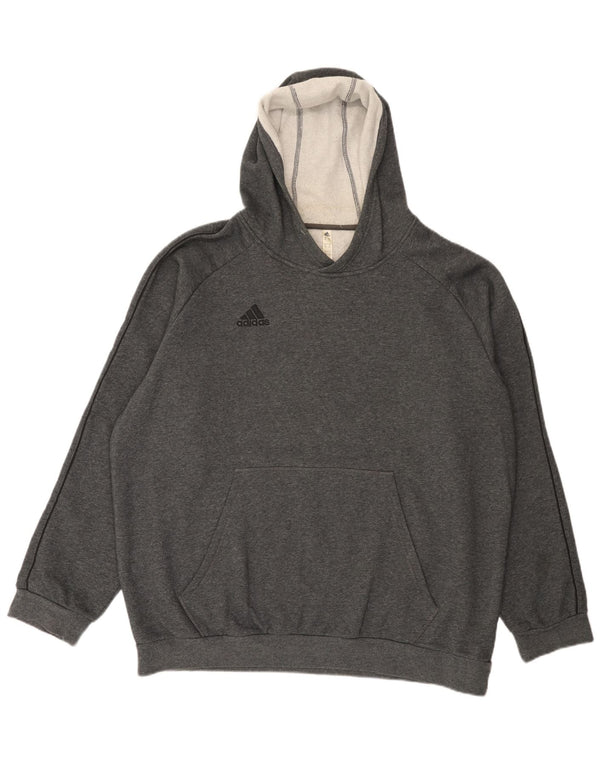 Adidas Ανδρικό Hoodie Jumper 2XL Γκρι βαμβακερό