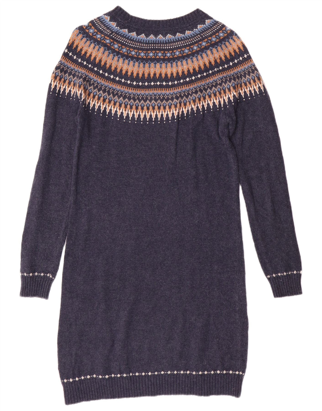 Γυναικείο φόρεμα άλτης FAT FACE UK 10 Small Navy Blue Fair Isle Cotton