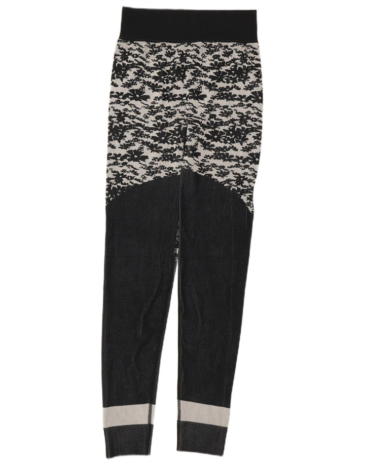 Adidas Γυναικεία κολάν Stella McCartney UK 8 Small Grey Floral Polyester