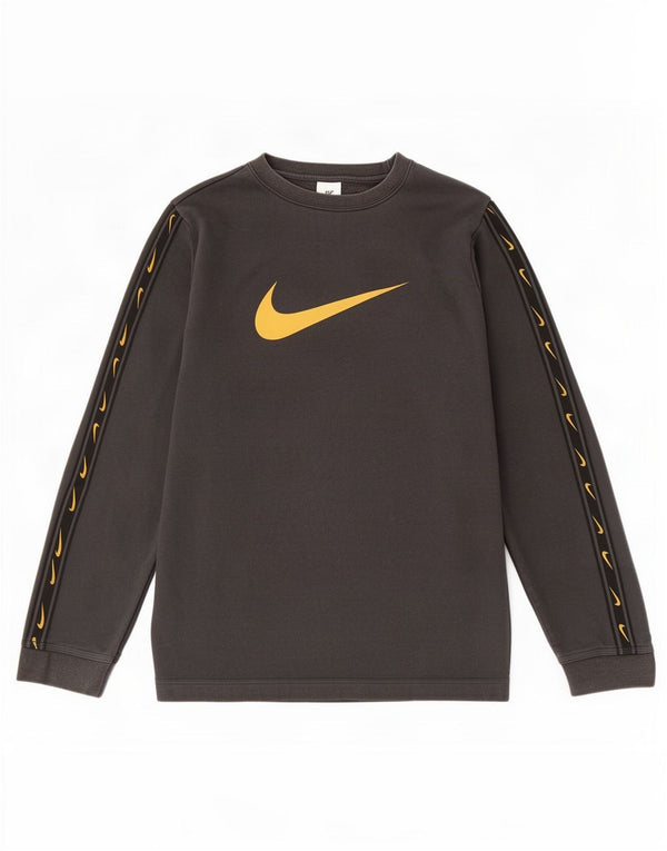Γραφικό φούτερ Nike Boys Jumper 13-14 ετών XL Μαύρο χρώμα, βαμβακερό