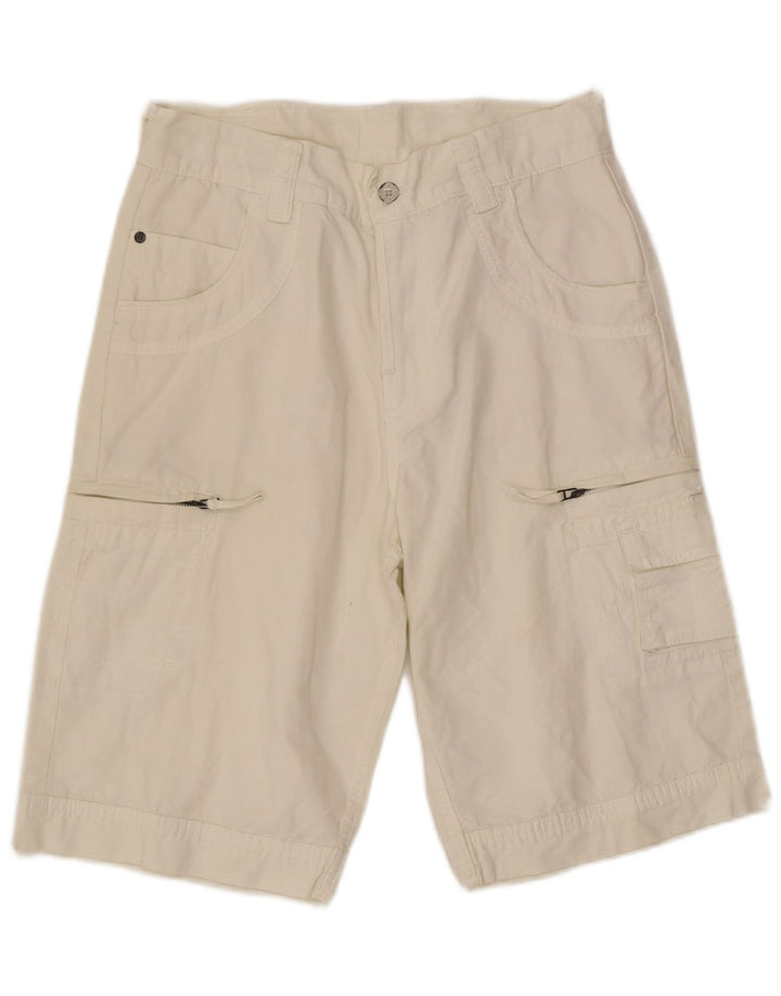 Ανδρικό σορτς Wrangler Fitz Cargo W30 Μεσαίο λευκό βαμβακερό