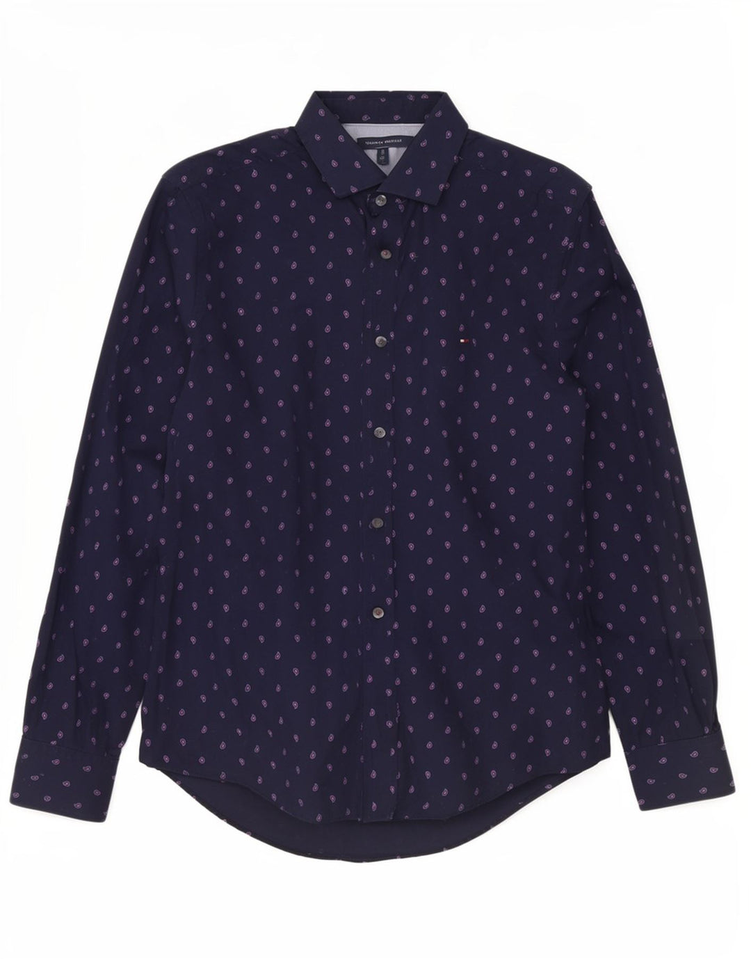 Ανδρικό πουκάμισο Tommy Hilfiger Βαμβακερό μεσαίο Navy Blue Paisley