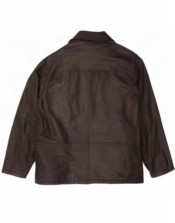 Trapper Ανδρικό Δερμάτινο Μπουφάν IT 50 Large Μαύρο