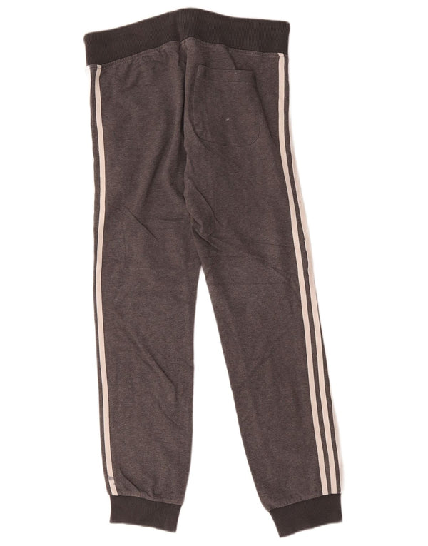 Γυναικεία αθλητική φόρμα γραφικών Adidas παντελόνι Joggers UK 10 Small Grey Flecked