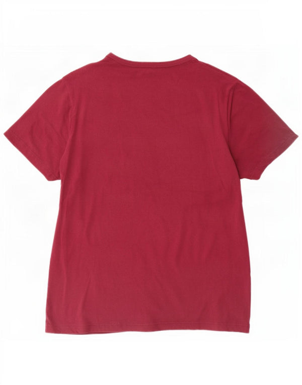 Lyle & Scott Γυναικείο T-Shirt Top UK 20 2XL Maroon Cotton