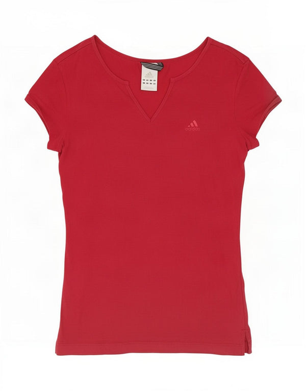 Γυναικείο T-Shirt Adidas Top UK 12 Ροζ Βαμβακερό μεσαίο