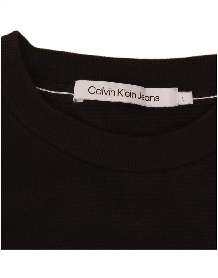 Calvin Klein Jeans Ανδρικό τοπ μακρυμάνικο μεγάλο καφέ