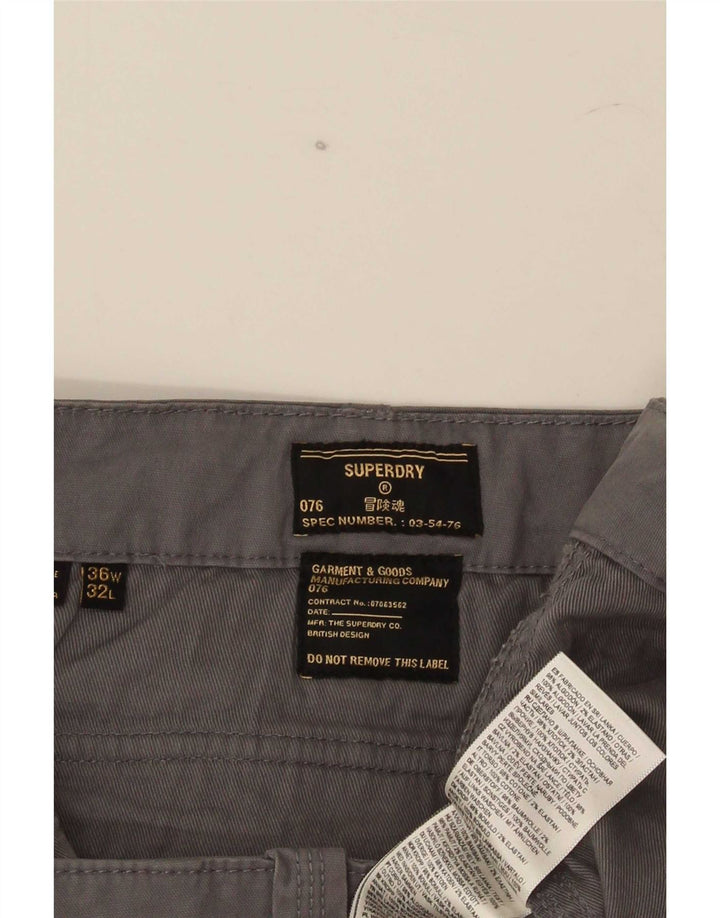 Ανδρικό Slim Cargo Παντελόνι Superdry W36 L32 Γκρι βαμβακερό