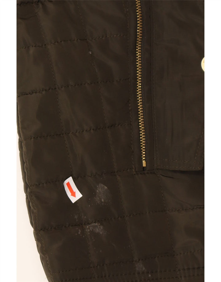 MICHAEL KORS Womens Hooded Quilted Jacket UK 18 XL Green Polyester Vintage Michael Kors and Second-Hand Michael Kors from Messina Hembry 