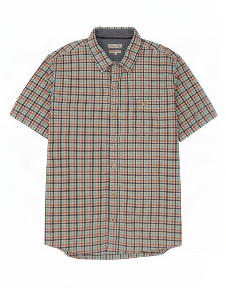 Fat Face Ανδρικό κοντό μανίκι Classic Fit πουκάμισο μεσαίο πολύχρωμο καρό