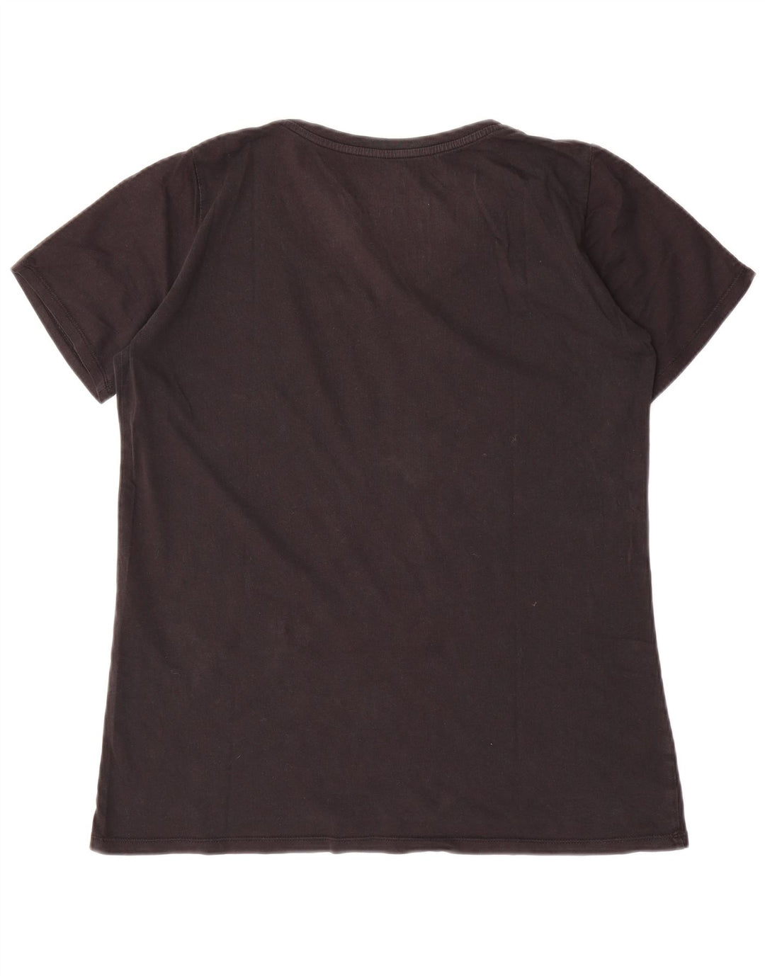 Γυναικείο γραφικό μπλουζάκι NIKE Αθλητικό κομμένο τοπ UK 18 XL μαύρο βαμβακερό