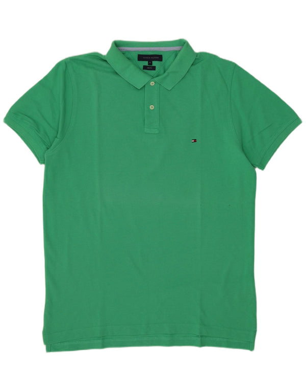Tommy Hilfiger Ανδρικό πουκάμισο Polo Slim Fit XL Πράσινο βαμβακερό