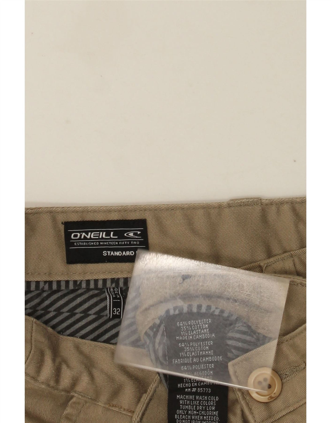 Ανδρικό σορτς Chino O'Neill W32 Medium Beige Πολυεστέρας