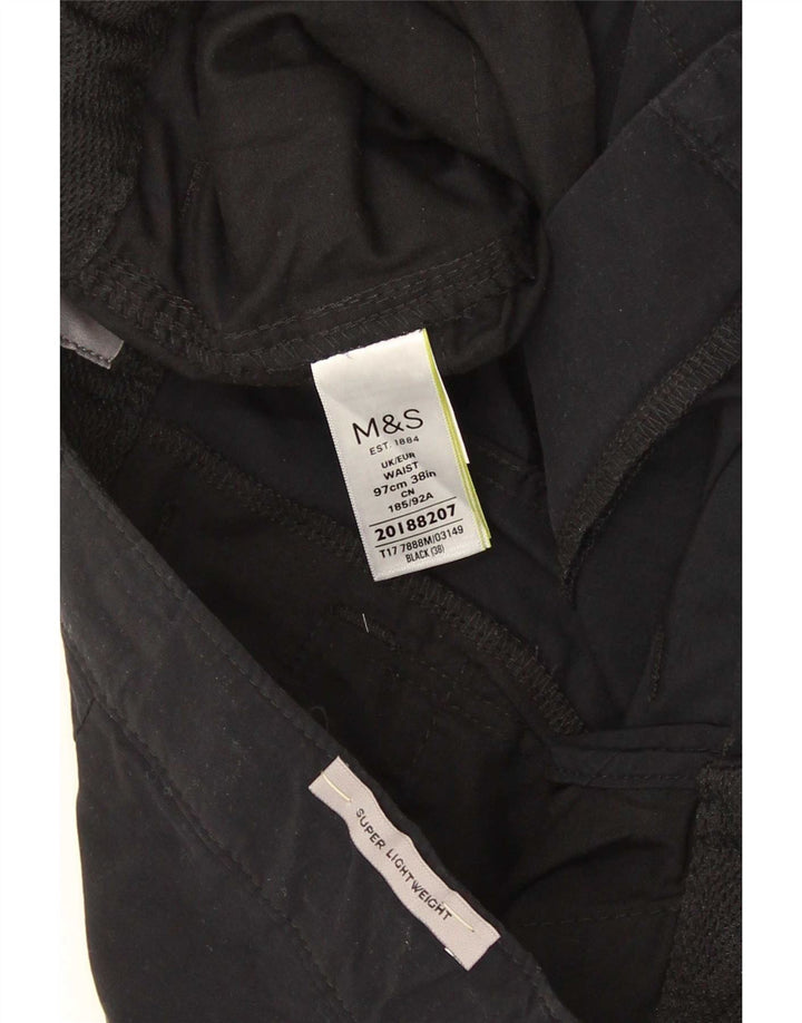 Ανδρικό σορτς Cargo Marks & Spencer W38 XL Μαύρο βαμβακερό