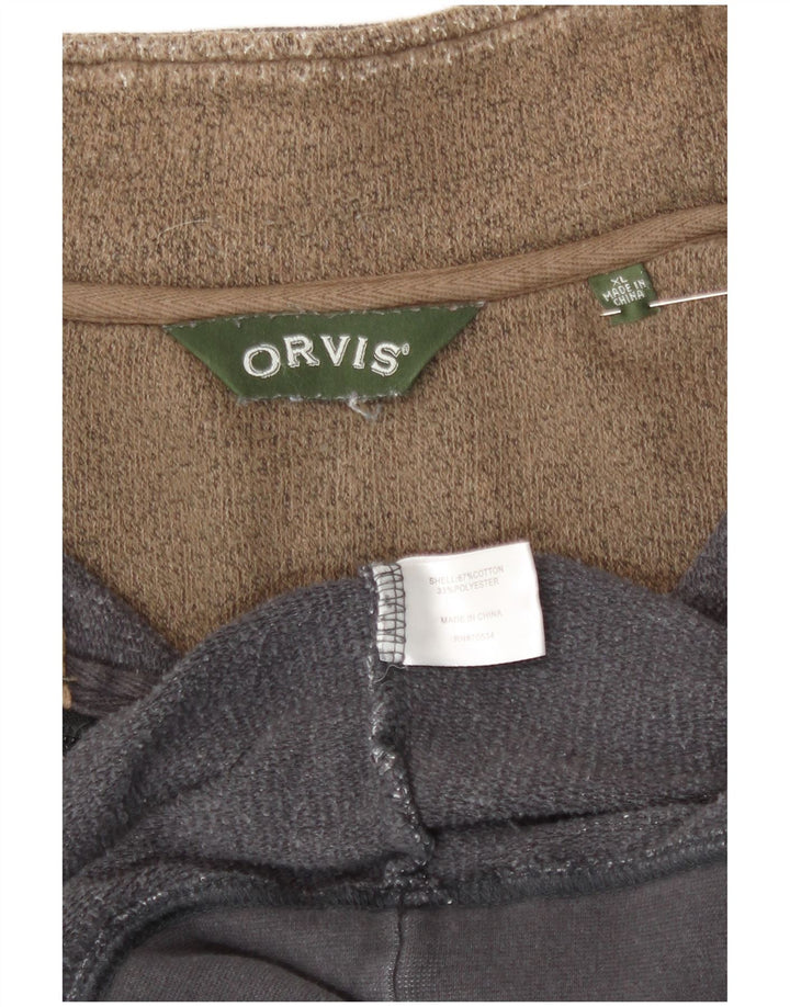 Ανδρικό φούτερ Orvis με φερμουάρ Jumper XL Γκρι βαμβακερό