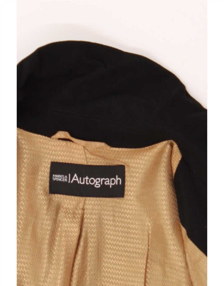 Marks & Spencer Γυναικείο Autograph 2 Button Blazer Jacket UK 8 Small Black