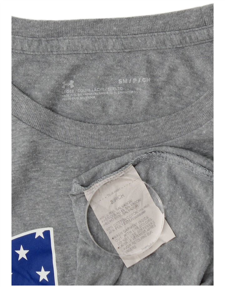 Ανδρικό γραφικό μπλουζάκι Under Armour Top Μικρό βαμβακερό σε γκρι φλύκταινες