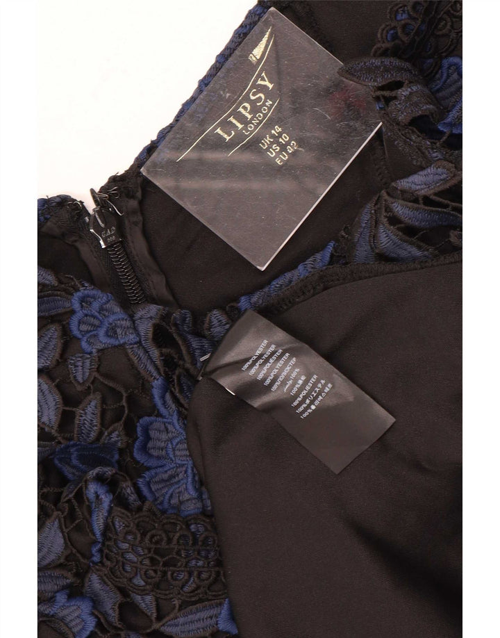 Lipsy Γυναικείο φόρεμα A-Line UK 14 Medium Navy Blue Floral Polyester