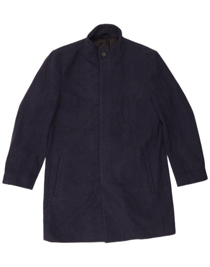 Ανδρικό πανωφόρι Marks & Spencer UK 42 XL Navy Blue Wool