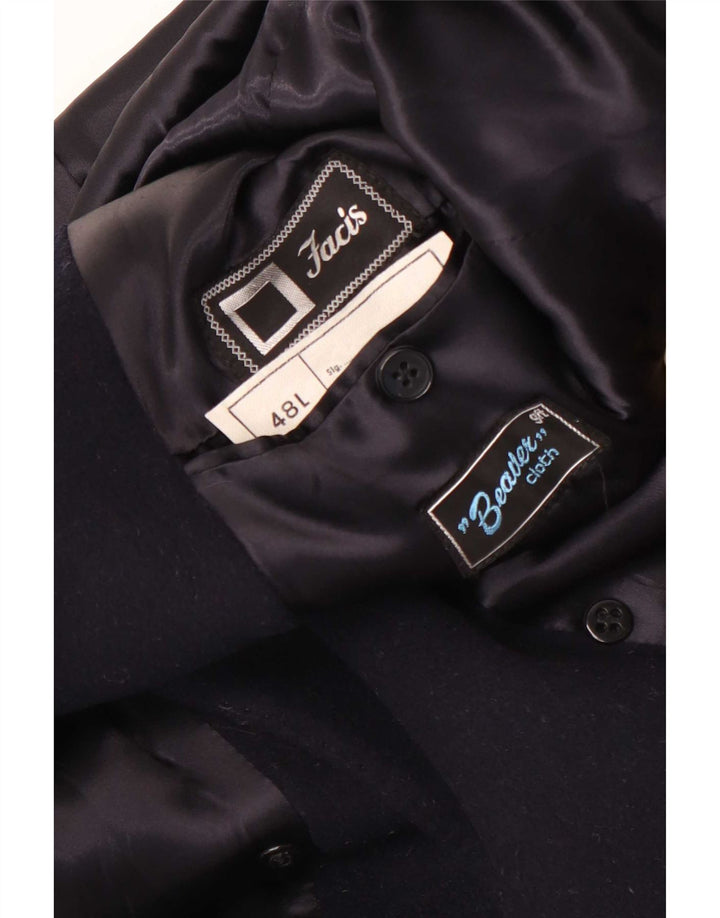 Facis Ανδρικό Μακρύ Διπλό Παλτό IT 48 Medium Navy Blue