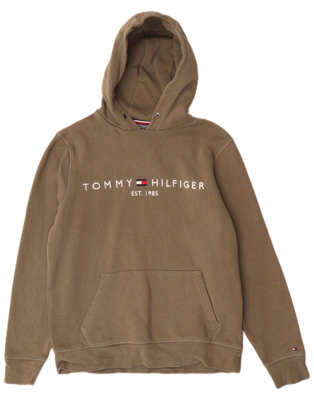 Tommy Hilfiger Ανδρικό γραφικό κουκούλα, μεσαίο βαμβακερό χακί