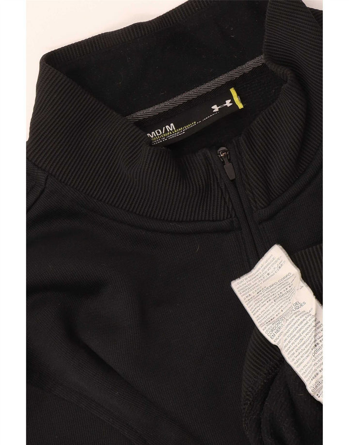 Ανδρικό φούτερ με φερμουάρ Under Armour, μεσαίο μαύρο πολυεστέρα