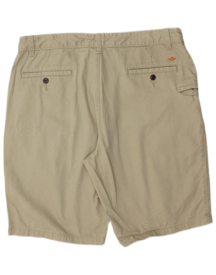 DOCKERS Mens Chino Shorts W36 Large  Beige Cotton