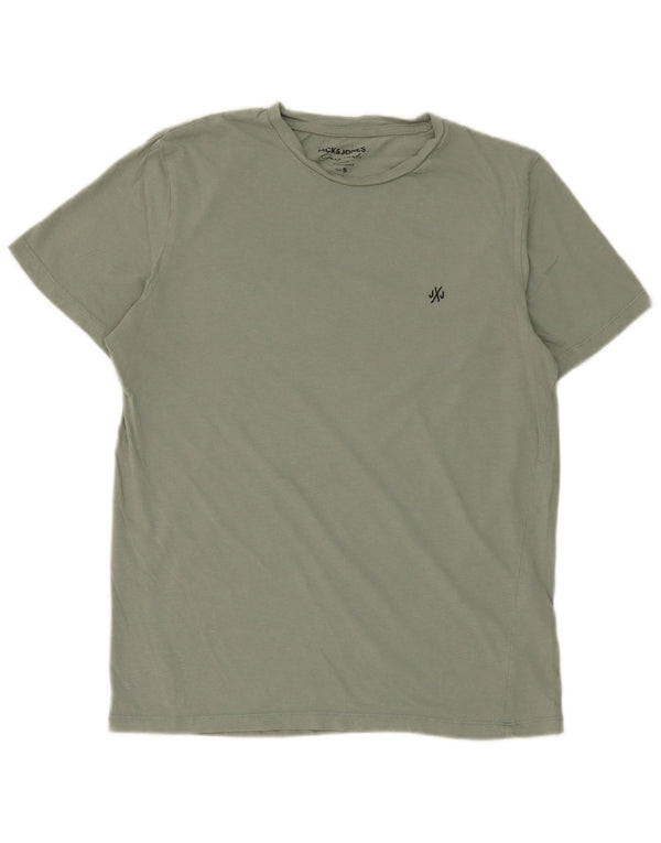 Ανδρικό μπλουζάκι Jack & Jones με κοντό μανίκι, κανονική εφαρμογή, μικρό πράσινο βαμβακερό