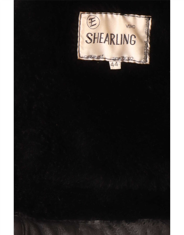 Vintage Ανδρικό Shearling Jacket UK 44 2XL Black Shearling