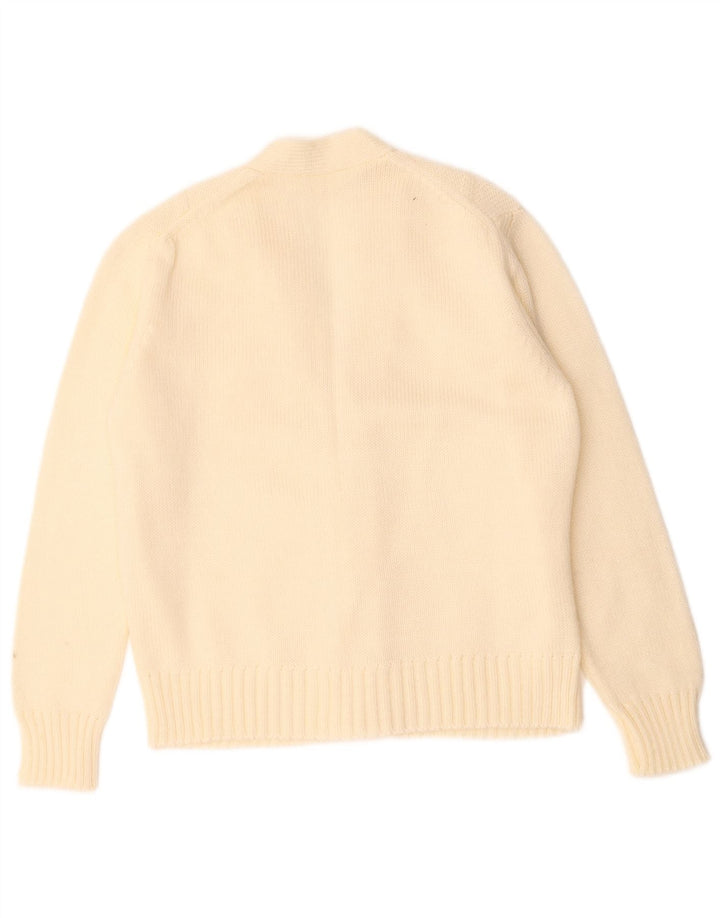 Vintage γυναικεία ζακέτα πουλόβερ UK 14 Medium Off White
