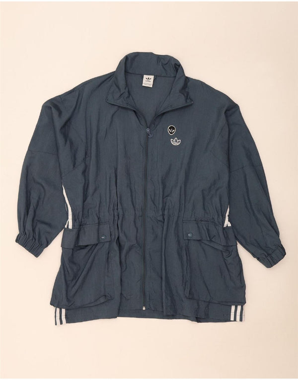 Adidas Γυναικείο Oversized Utility Jacket UK 8 Small Blue Polyamide