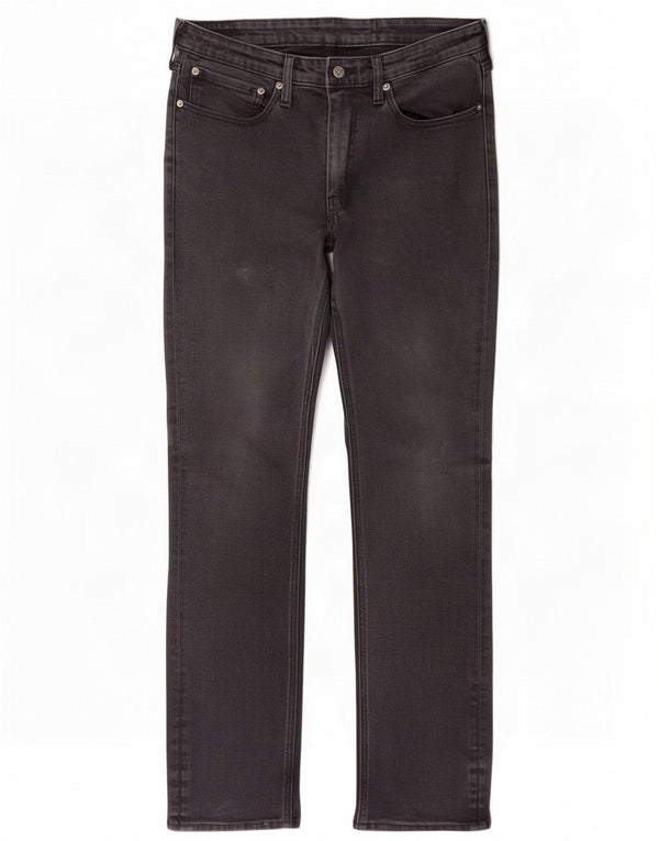 Levi's Mens 511 Slim Jeans W34 L32 Μαύρο βαμβακερό