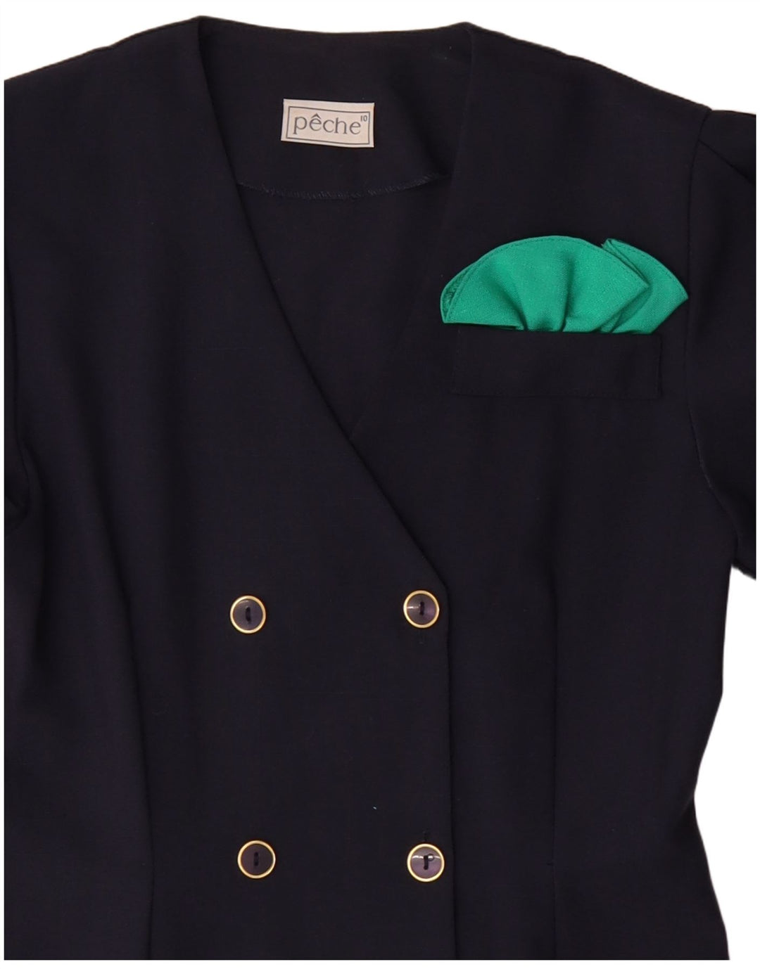 Γυναικείο φόρεμα με διπλό στήθος VINTAGE US 10 Large Navy Blue