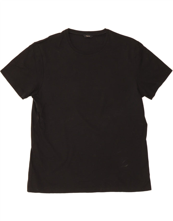 MASSIMO DUTTI Mens T-Shirt Top Large Black Vintage Massimo Dutti and Second-Hand Massimo Dutti from Messina Hembry 