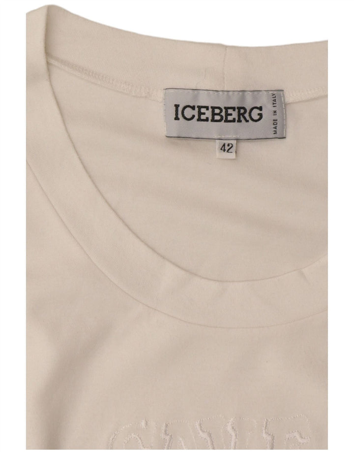 Iceberg Γυναικείο T-Shirt Disney Graphic Top IT 42 Μεσαίο λευκό βαμβακερό