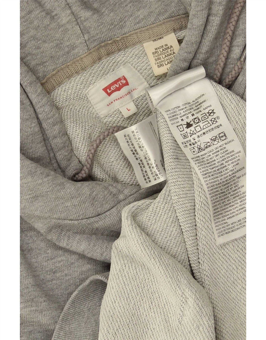 Ανδρικό γραφικό κουκούλα Levi's μεγάλο γκρι βαμβακερό