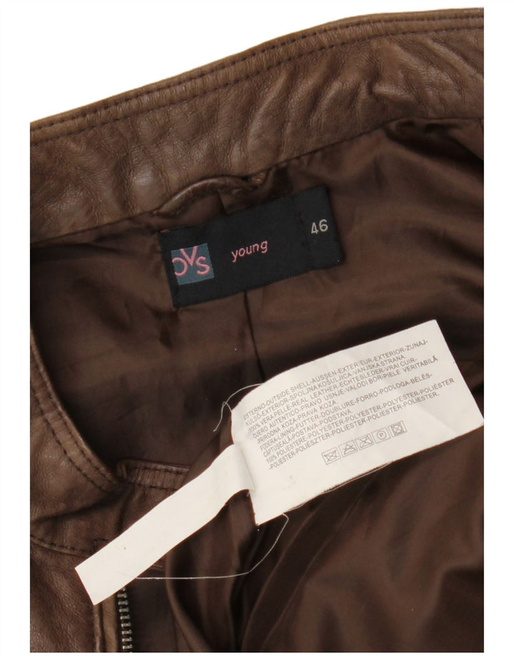 OVS Girls Leather Biker Jacket 13-14 Years Καφέ Δερμάτινο